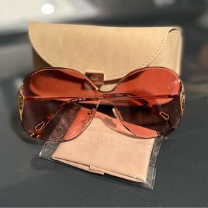 Chloé Curtis CE162S Pink Gradient Sunglasses MADE IN ITALY